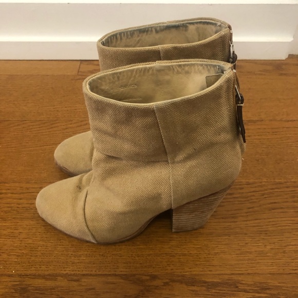 Rag & Bone Newbury Bootie In tan canvas - Picture 2 of 4